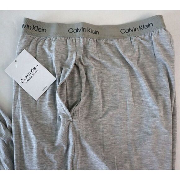 Calvin Klein NM2235 050 Men Sz M Gray Heather Ultra-Soft Modern Lounge Joggers - Picture 4 of 13